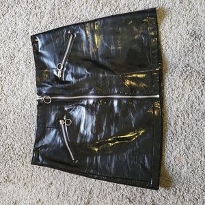 PVC leather skirt